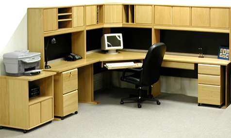 Rush Furniture Office Modulars Corner Executive Desk with Hutch Wayfair